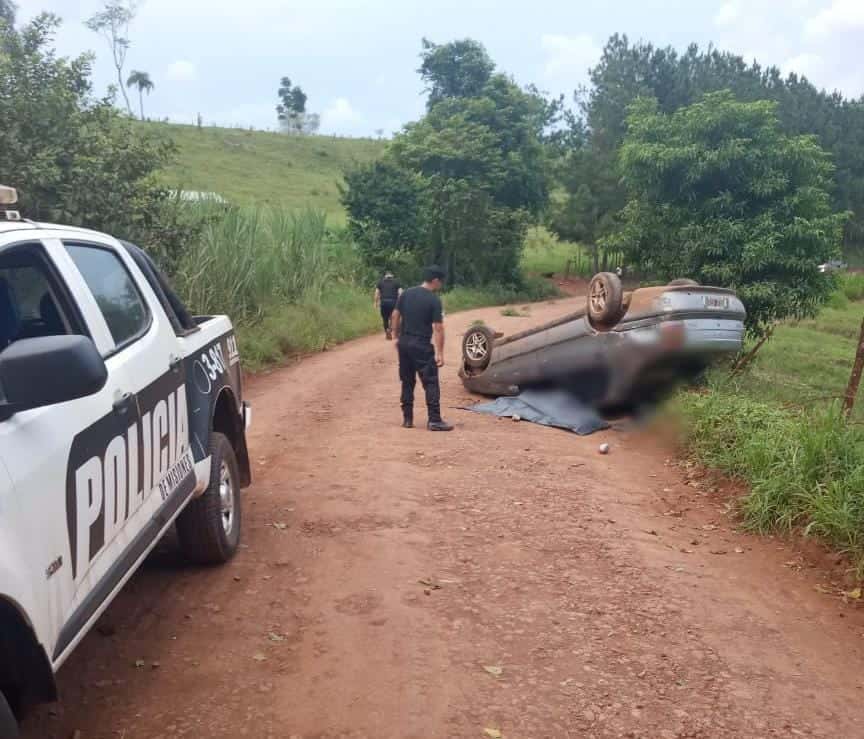 Colonia Aurora: Un hombre falleció al despistar el vehículo en el que viajaba