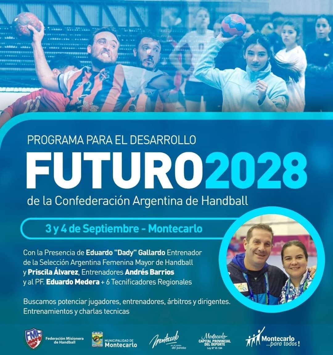 Llega a Montecarlo el Programa de Handball de la Confederación Argentina