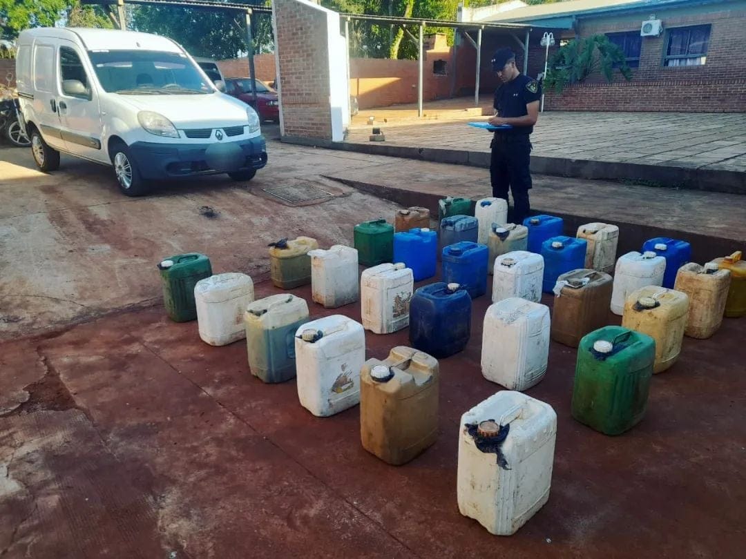 Garuhapé: la policía secuestró 600 litros de combustible