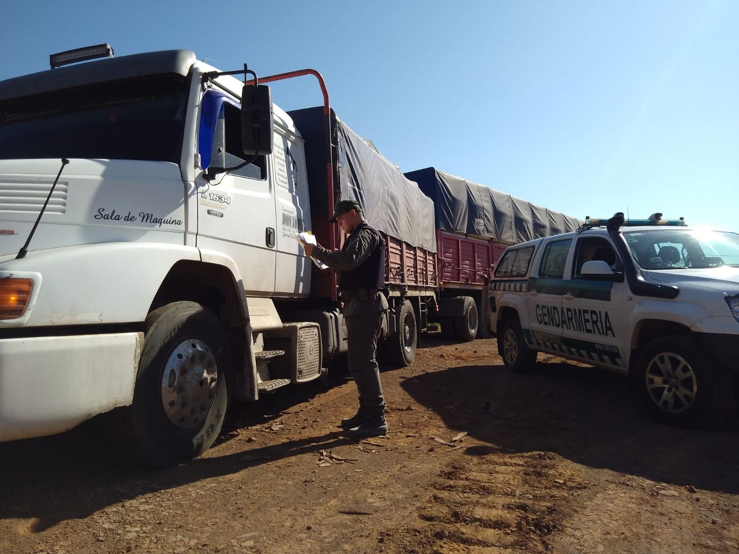 San Vicente: secuestraron dos camiones con más de 100 mil kg de soja