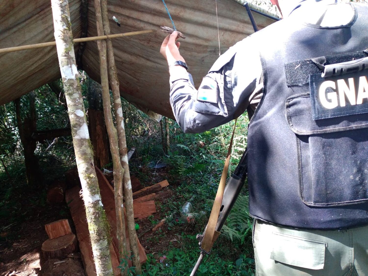 Reserva Yabotí | Gendarmería Nacional, logró detectar y desarmar dos campamentos utilizados por cazadores furtivos.
